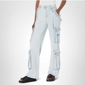 NWT Blank NYC Light Blue oversized loose fit Cargo Jeans